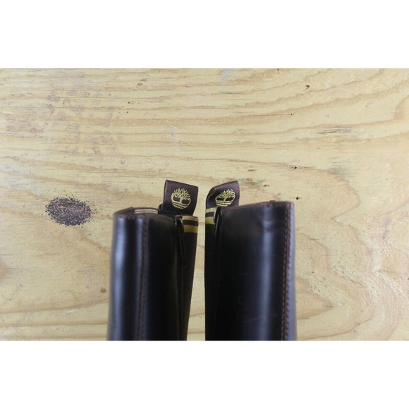 NWOT Timberland Boots Women 9.5 Brown Leather Malynn Waterproof Tall Shoes - Picture 3 of 10